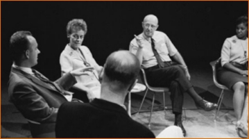 Carl Rogers (center) leading an encounter group